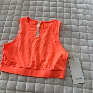 Lululemon Hotty Hot Cropped Tank Highlight Orange